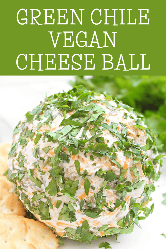 Green Chile Cheese Ball ~ This dairy-free and nut-free cheese ball is easy to make and loaded with savory Southwestern flavor!