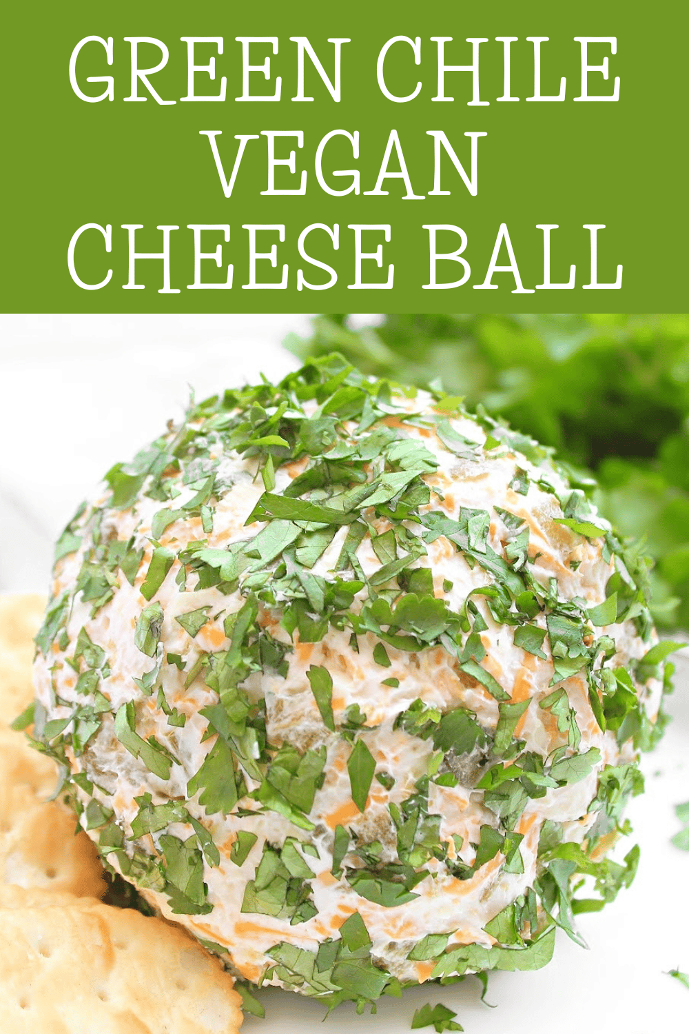 Green Chile Cheese Ball ~ This dairy-free and nut-free cheese ball is easy to make and loaded with savory Southwestern flavor! via @thiswifecooks