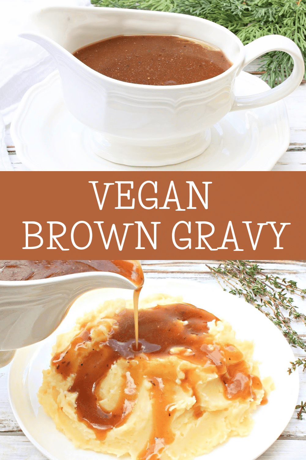 Brown Gravy ~ This homemade vegan brown gravy is hearty and rich with savory flavor. Ready to serve in 10 minutes!  via @thiswifecooks