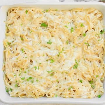 Noodles Romanoff ~ This modern spin on an old-school classic is rich, creamy, and ready to serve in about 35 minutes!