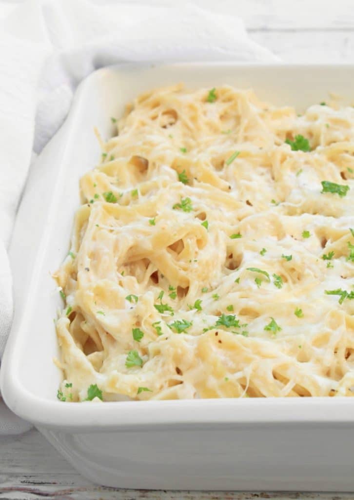 Noodles Romanoff ~ This modern spin on an old-school classic is rich, creamy, and ready to serve in about 35 minutes!