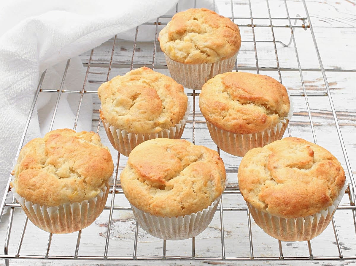 Small Batch Banana Muffins ~ Vegan Recipe ~ A half-dozen banana muffins! These dairy-free muffins are easy to make with just 2-3 overripe bananas. Perfect for a mid-morning or afternoon snack!