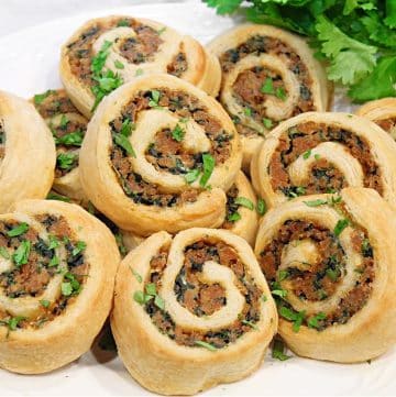 Vegan Sausage Pinwheels ~ This easy make-ahead appetizer is perfect for holidays, game days, and even for breakfast!