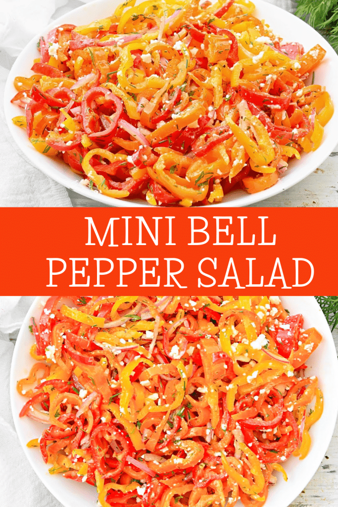 Bell Pepper Salad ~ Bright colors and fresh flavors of mini bell peppers shine in this easy make-ahead salad!