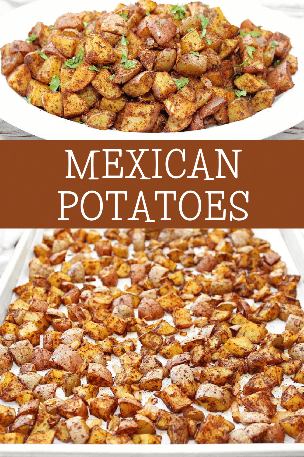Mexican Potatoes ~ An easy, budget-friendly side dish of crisp roasted potatoes seasoned with a savory blend of spices.  via @thiswifecooks