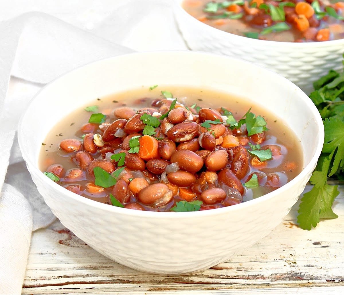 Pinto Bean Soup ~ Vegan Recipe ~ This Wife Cooks™