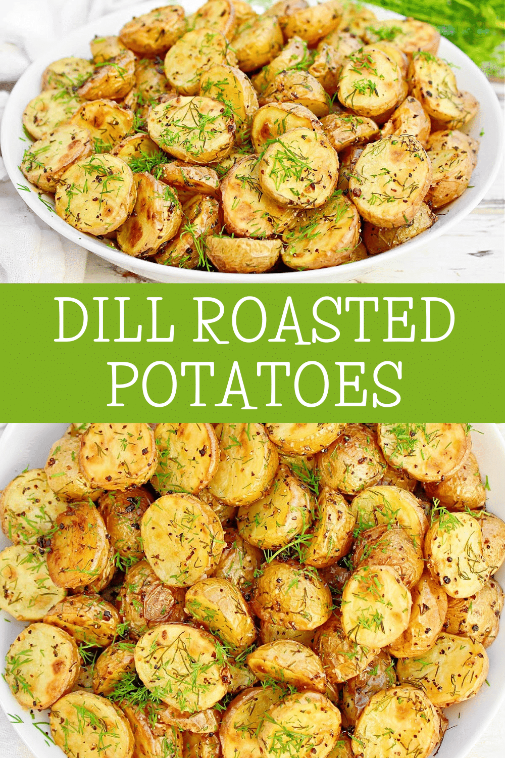Roasted Dill Potatoes ~ Lightly crisp on the outside, tender on the inside, and rich with the flavors of butter, garlic, and fresh dill! via @thiswifecooks