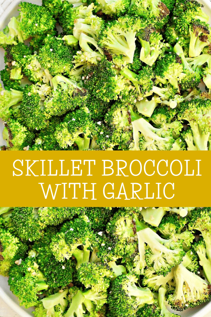 Skillet Broccoli with Garlic ~ A quick and easy method for vibrant and flavorful pan-fried broccoli that yields perfectly crisp-tender results in just 10 minutes!