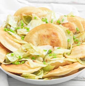 Pierogies and Cabbage