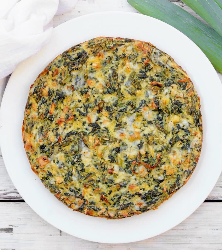This savory plant-based frittata has all the taste and texture you know and love about the classic egg-based dish! Serve warm or at room temperature for any meal of the day.
