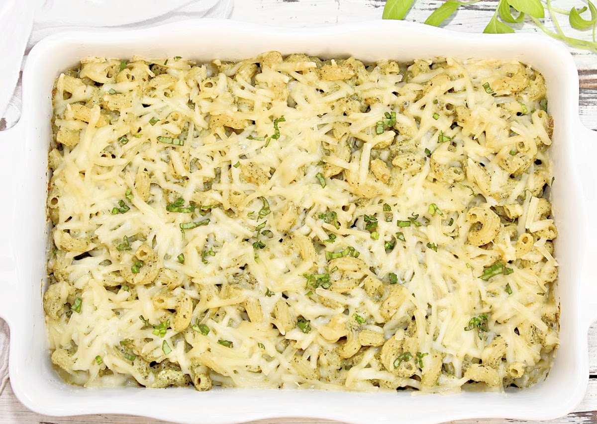 Baked Pesto Pasta ~ Vegan Recipe ~ This Wife Cooks™