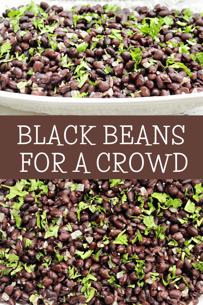 Black Beans for a Crowd ~ Perfect for Cinco de Mayo, weekly meal prep, or Taco Tuesday. Ready to serve in about 20 minutes!