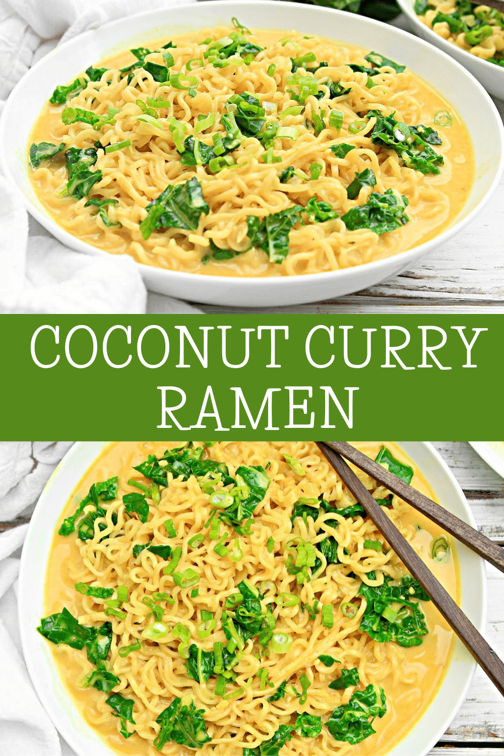 Coconut Curry Ramen ~ This flavorful and aromatic dish combines the creamy richness of coconut milk with the bold spices of curry, all in one comforting bowl of noodles!  via @thiswifecooks