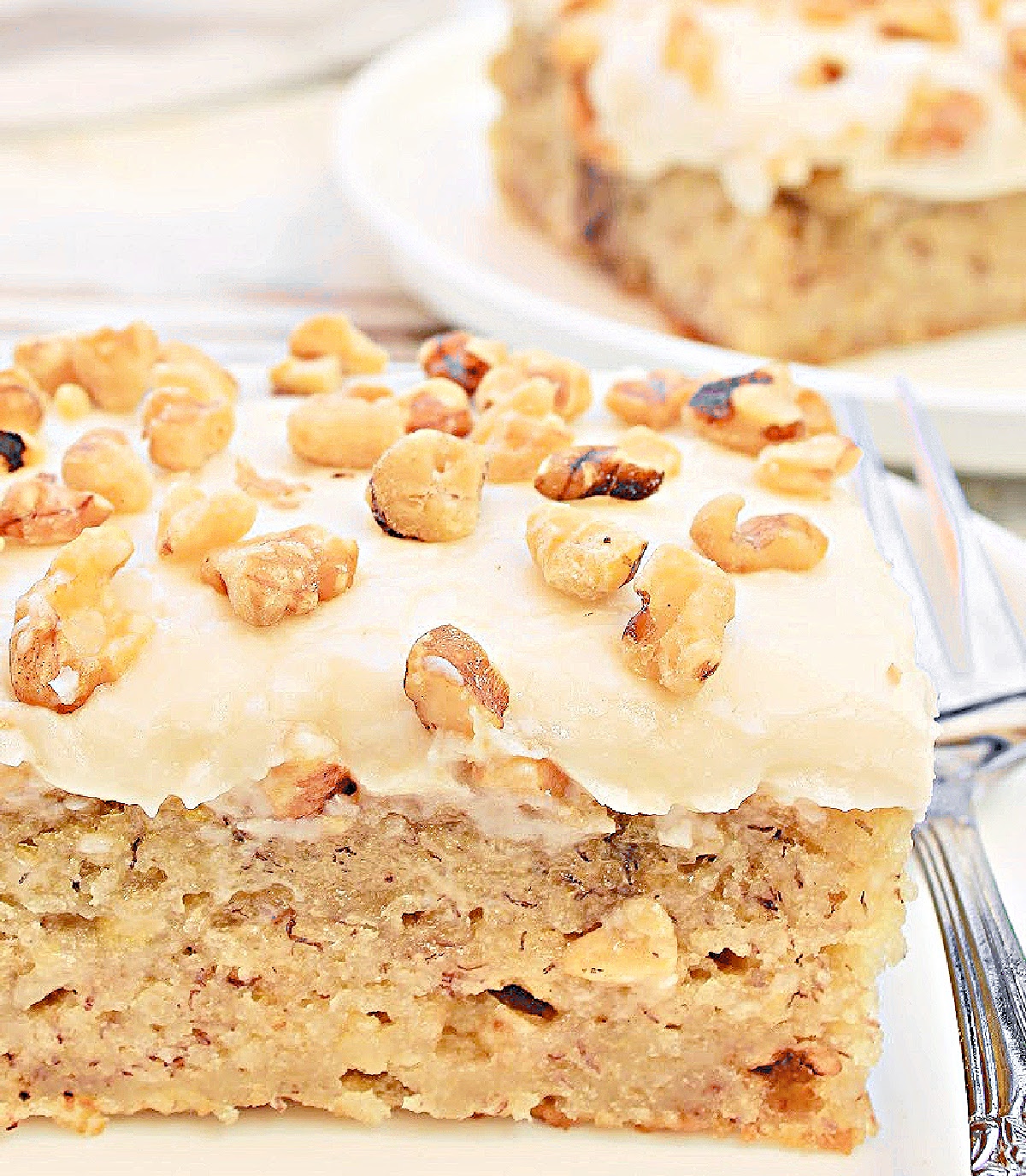Banana Bread Cake ~ The comforting flavor and texture of banana bread with the indulgent richness of a cake!