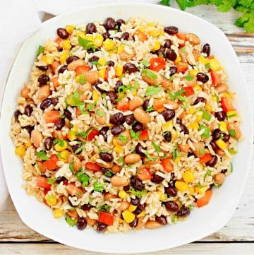 Mexican Rice Salad ~ This easy rice and beans salad can be made up to two days in advance and served cold or at room temperature!