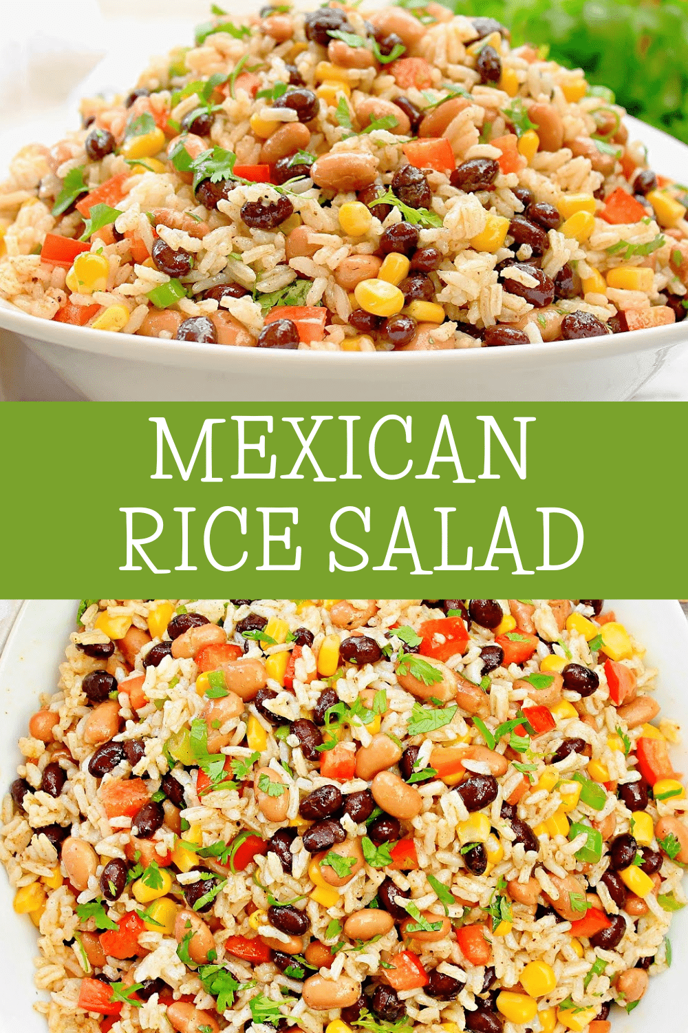 Mexican Rice Salad ~ This easy rice and beans salad can be made up to two days in advance and served cold or at room temperature! via @thiswifecooks