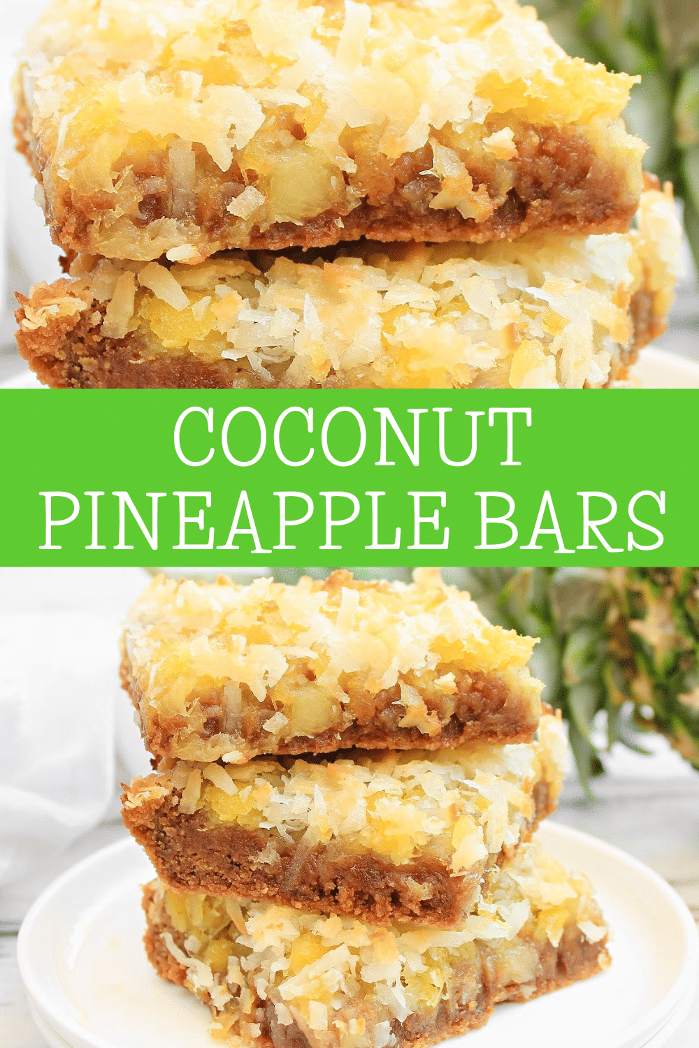 Coconut Pineapple Bars ~ The sweetness of pineapple with the richness of coconut together in an easy sugar cookie bar! via @thiswifecooks