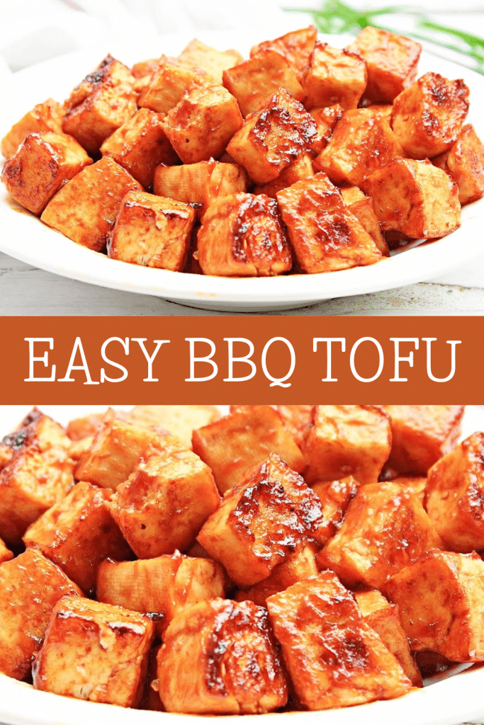 BBQ Tofu ~ Savory pan-seared tofu combined with the rich smokiness of barbecue sauce. Ready to serve in 20 minutes or less!