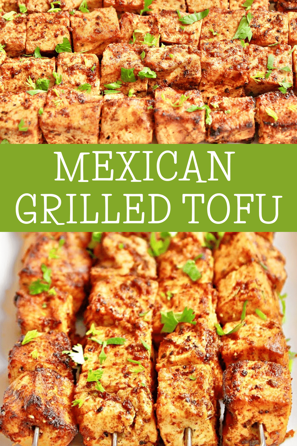Mexican Grilled Tofu ~ Tofu skewers, marinated in a bold blend of Mexican-inspired spices, and grilled to perfection! via @thiswifecooks