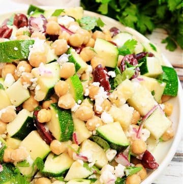 Greek Zucchini Salad ~ A light and refreshing summer salad that showcases the flavors of garden-fresh zucchini!
