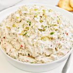 Green Olive Dip ~ This easy appetizer is a crowd favorite with olive lovers and a great way to use up that extra jar of olives in the pantry!