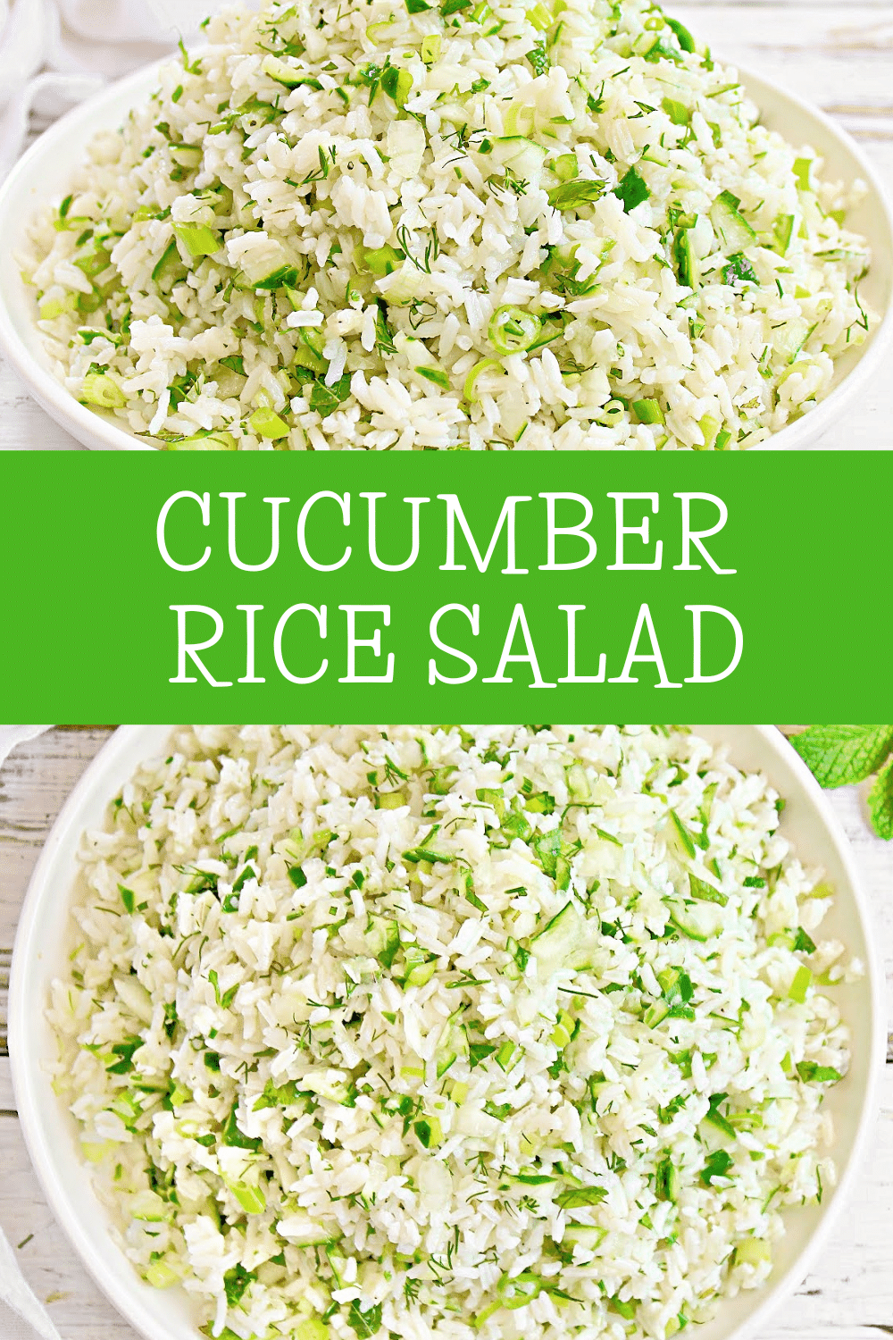 Cold Cucumber Rice Salad recipe! A crisp and refreshing blend of garden-fresh cucumbers and fluffy rice, lightly dressed to perfection. via @thiswifecooks