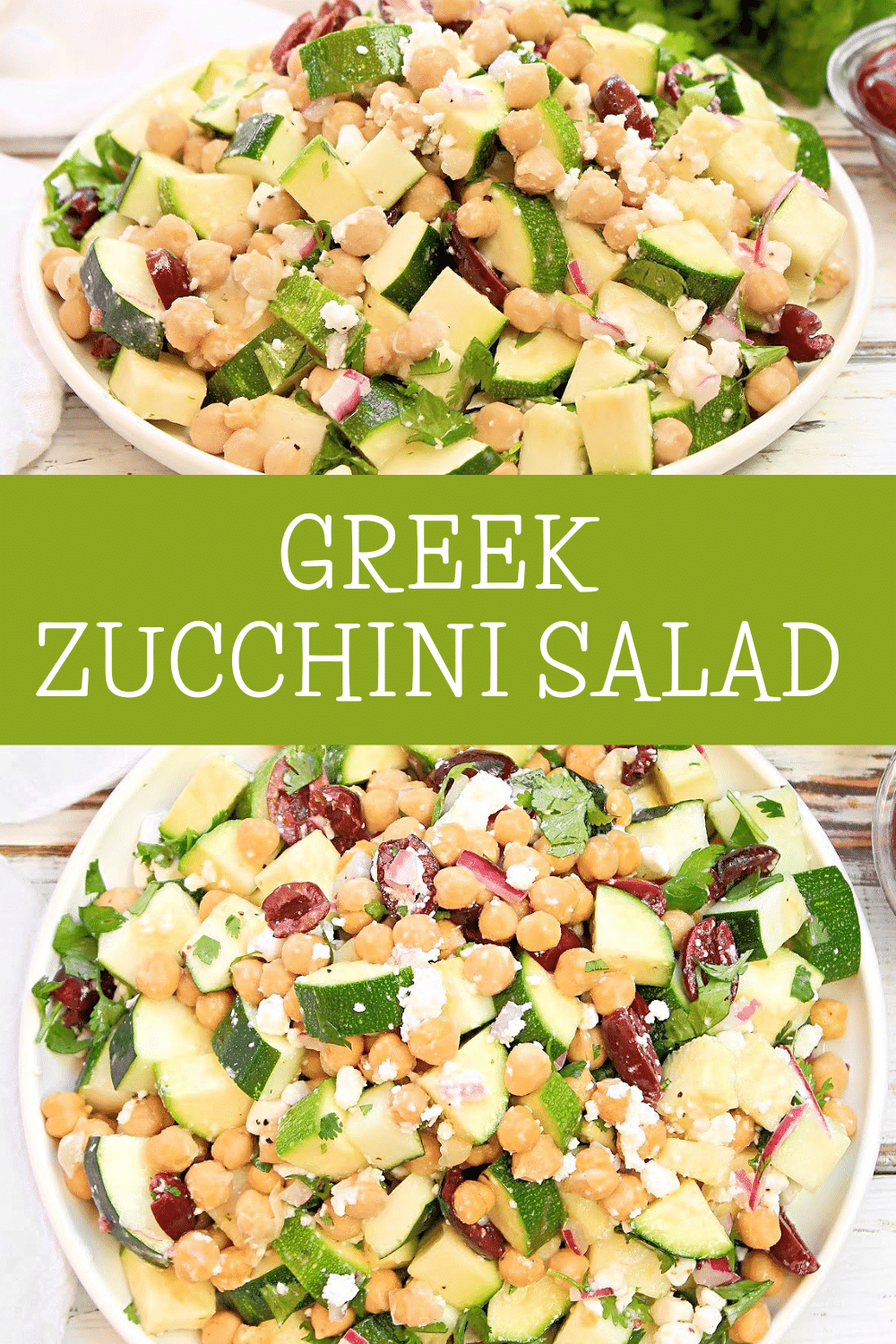 Greek Zucchini Salad ~ A light and refreshing summer salad that showcases the flavors of garden-fresh zucchini! via @thiswifecooks