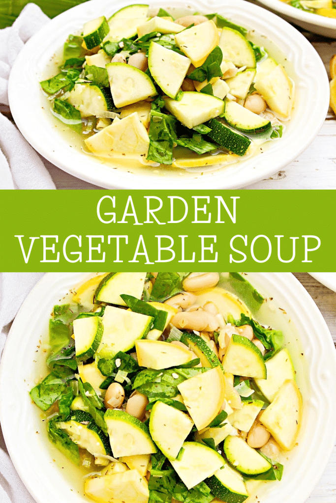 Garden Vegetable Soup ~ A light and easy vegetable soup that showcases the bountiful harvest of the season!