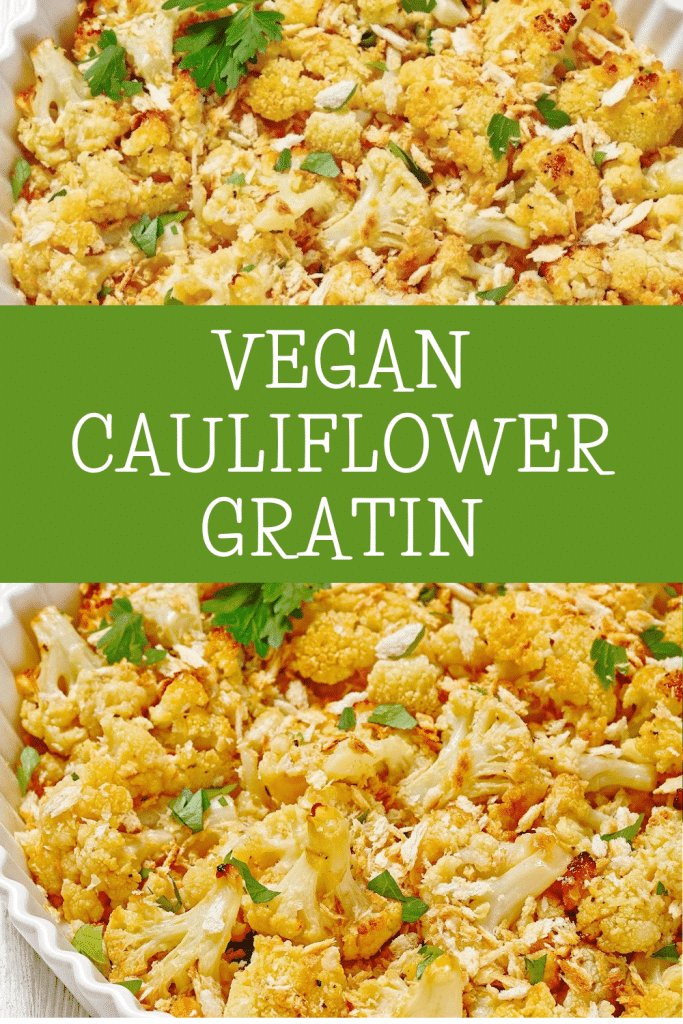Garlic Cauliflower Gratin ~ Serve with a crisp green salad and crusty bread for dinner or as an easy low-carb addition to your holiday meal!