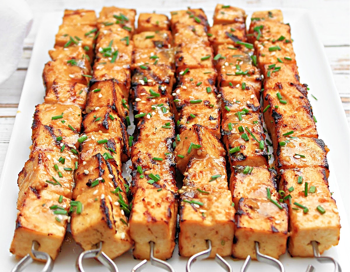 Grilled Tofu Skewers with Sriracha Sauce Recipe