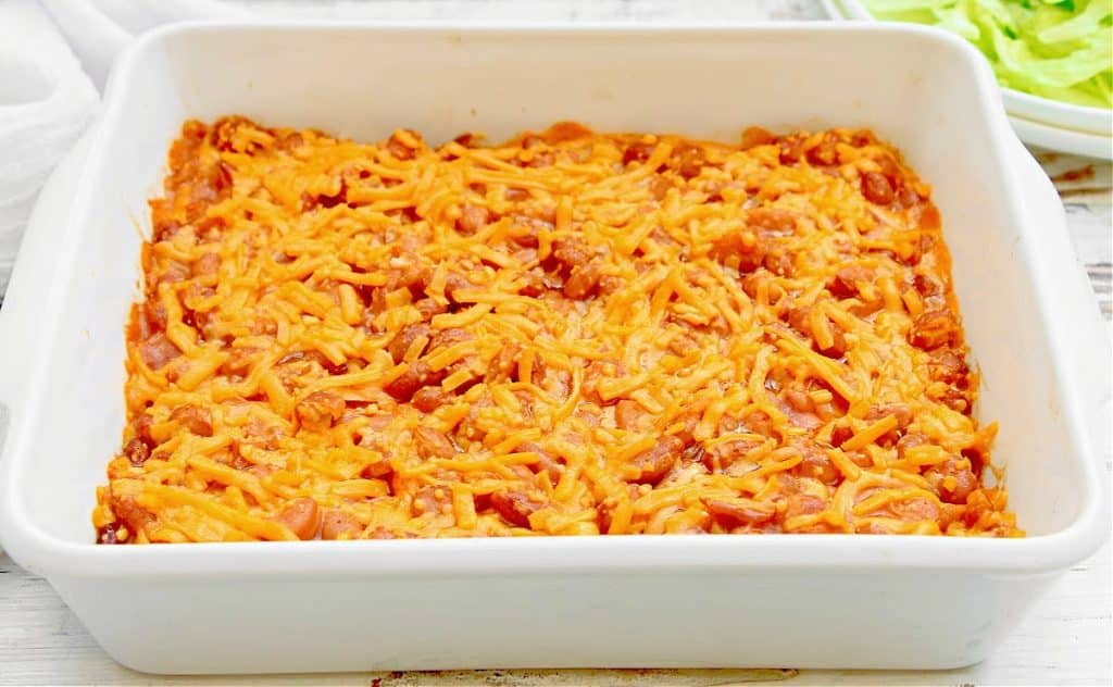 Easy and cheesy casserole that's easy on the budget and packed with Tex-Mex flavor!