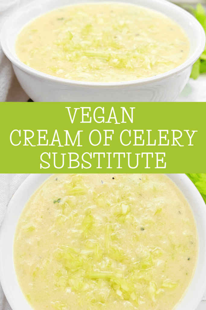 Vegan Cream of Celery Substitute ~ This recipe is quick, easy, and yields the equivalent of one can of condensed cream of celery soup!