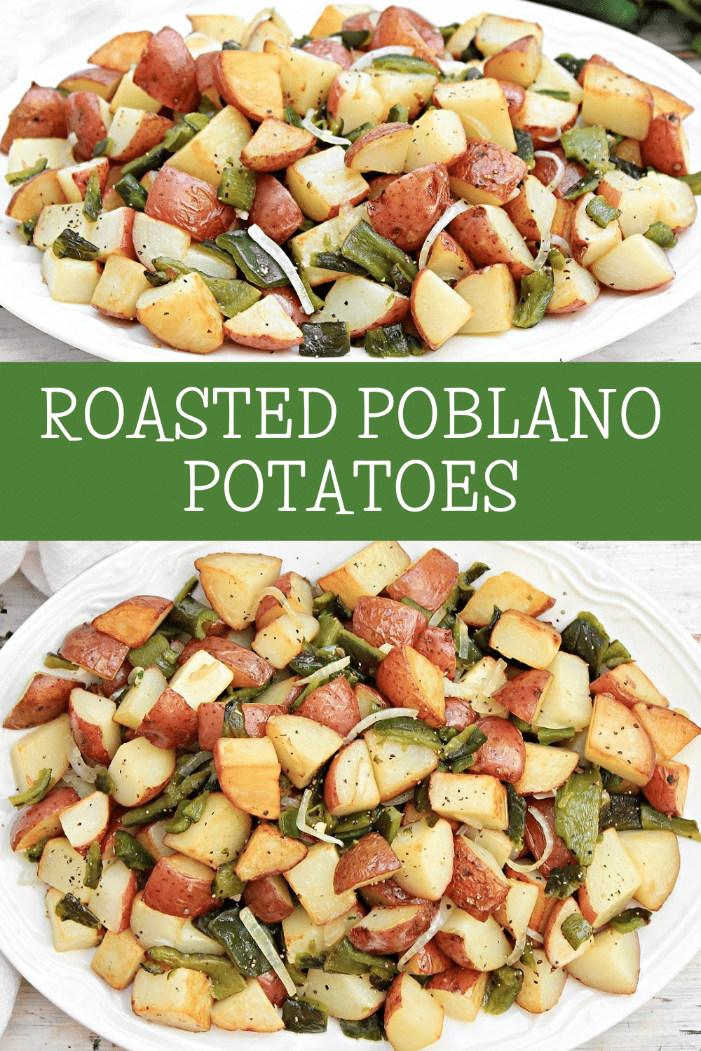 Poblano Potatoes ~ Papas con Rajas Recipe

Lightly crisp potatoes combined with the smoky, mild heat of roasted poblano peppers. via @thiswifecooks