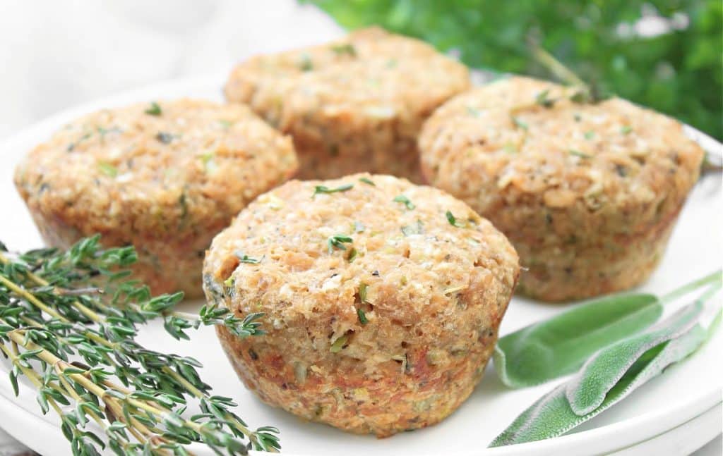 Vegan Turkey Meatloaf Muffins ~ Perfectly portioned mini meatloaves packed with savory flavors! Easy Thanksgiving or Christmas dinner!