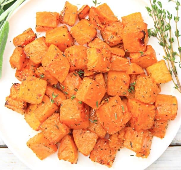 Herb Roasted Butternut Squash ~ Easy Recipe ~This Wife Cooks