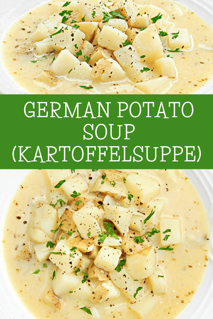 German Potato Soup (Kartoffelsuppe) ~Aromatic and chunky potato soup that's easy to make with staple ingredients and tastes even better the next day!
