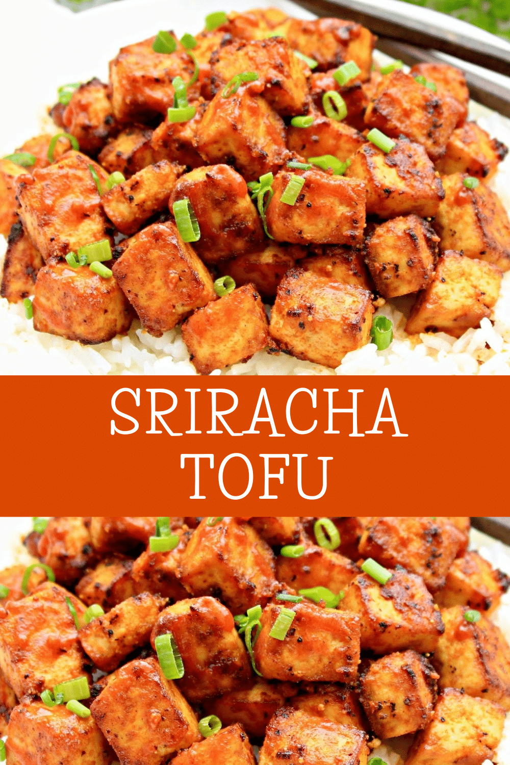 Sriracha Tofu Recipe ~ Baked tofu in spicy sriracha sauce - easy to make with simple ingredients and packed with bold flavor!  via @thiswifecooks