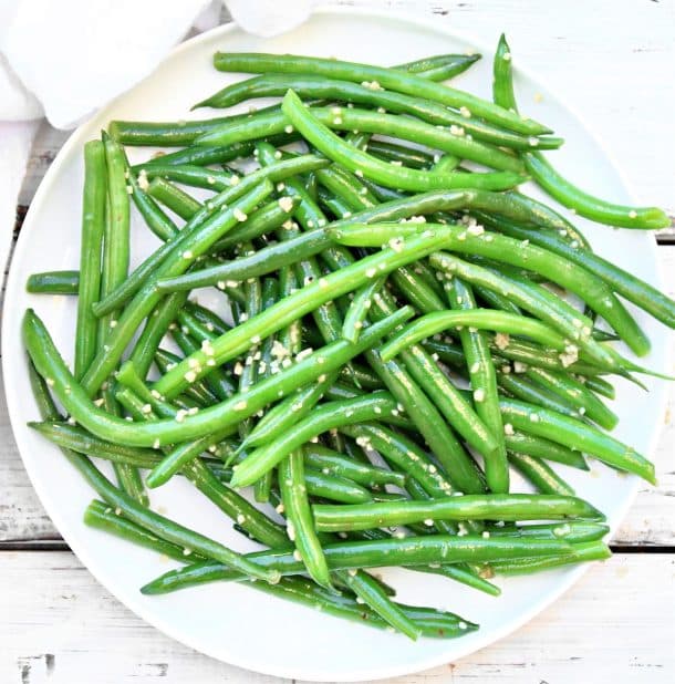 Garlic Green Beans ~ Easy Skillet Recipe ~ This Wife Cooks