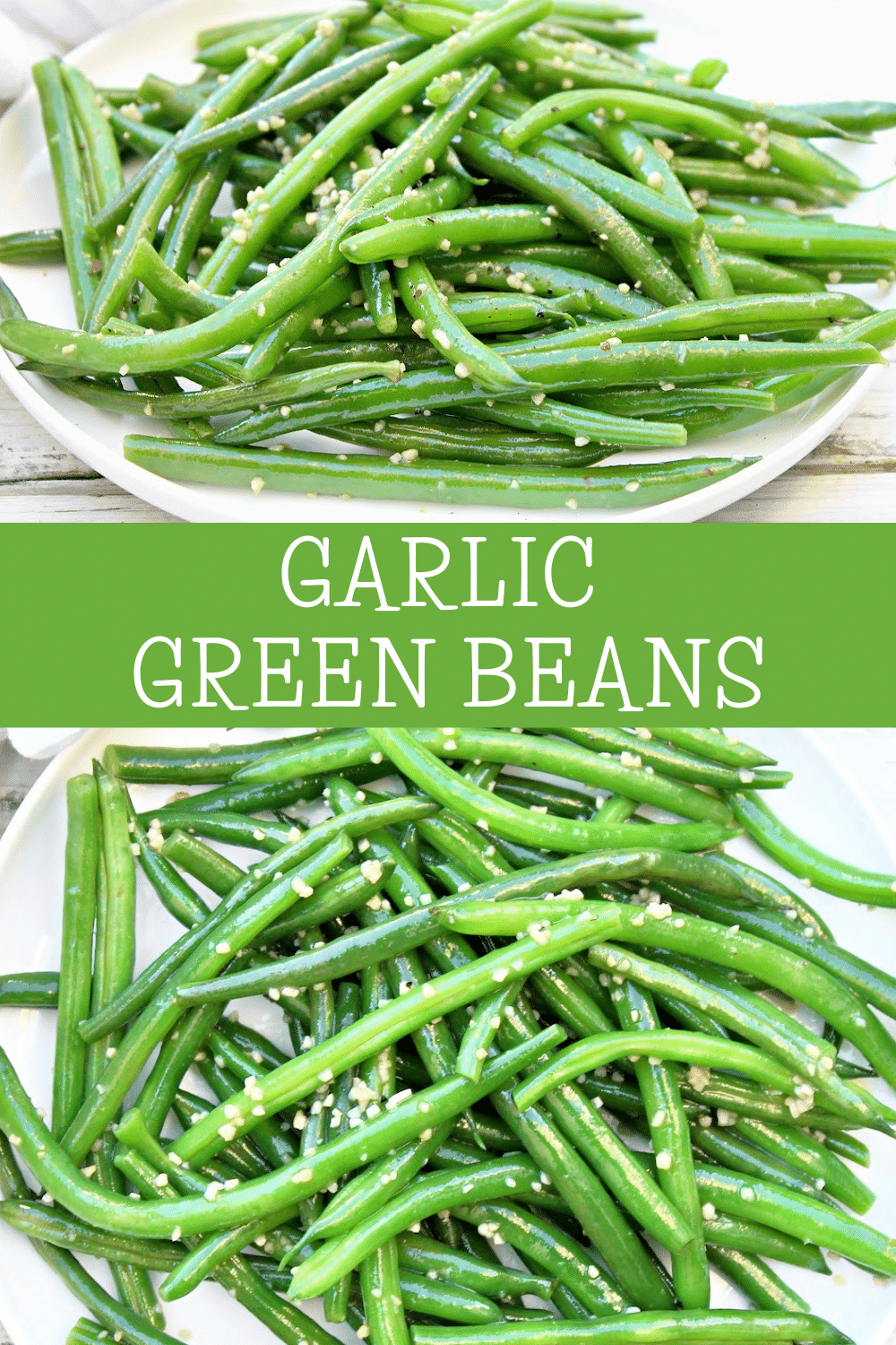 Garlic Green Beans ~ Sautéed green beans with lots of garlic and butter. An easy side dish that's ready to serve in 10 minutes! via @thiswifecooks