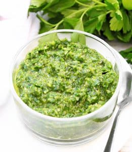 Chimichurri Sauce ~ This bold and herbaceous South American sauce is simple to make and ready to serve in 5 minutes!