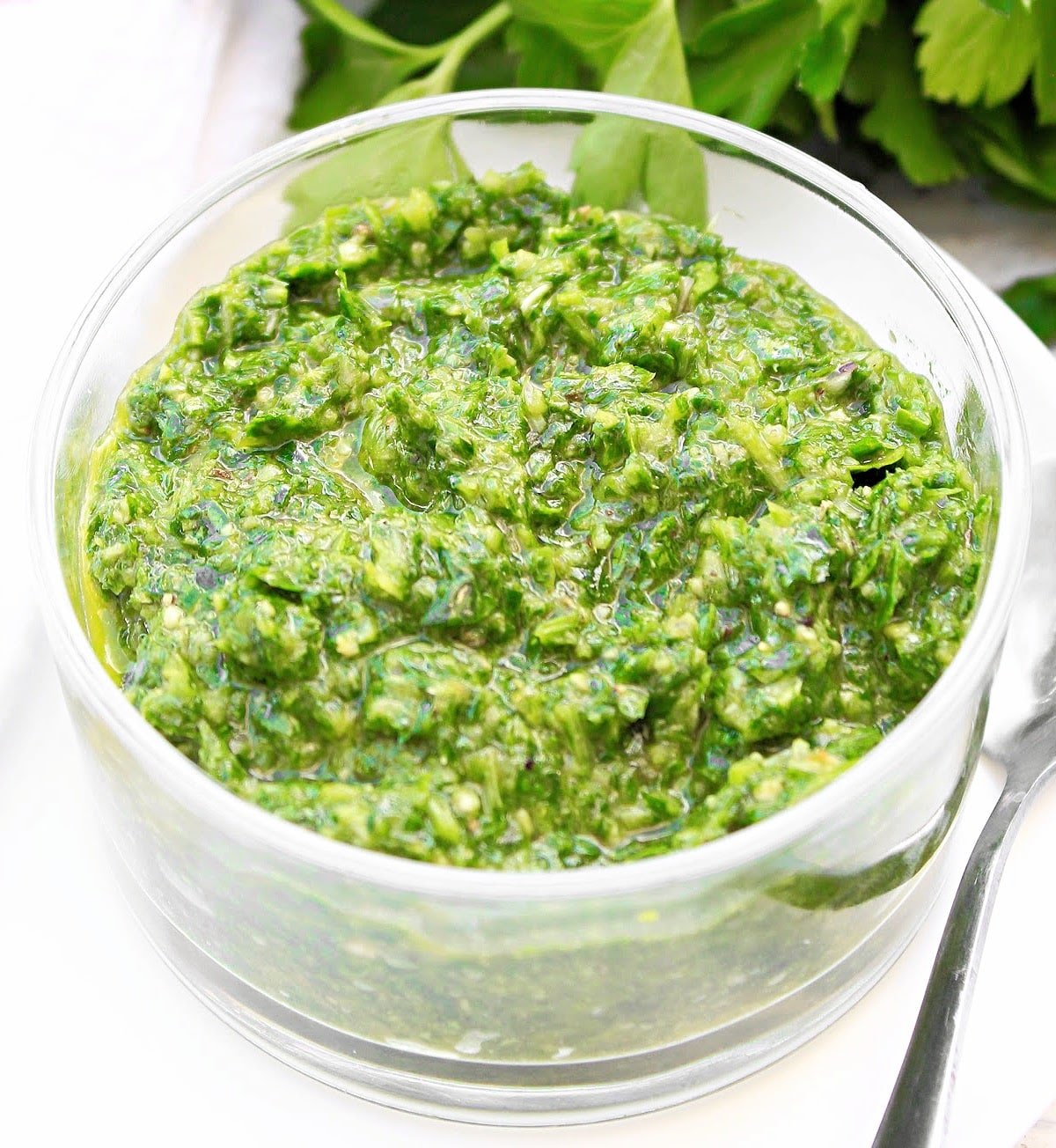 Chimichurri Sauce ~ This bold and herbaceous South American sauce is simple to make and ready to serve in 5 minutes!