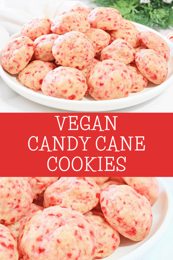 Vegan Candy Cane Cookies ~ Easy and festive candy cane cookies. Egg-free and perfect for the holiday season!