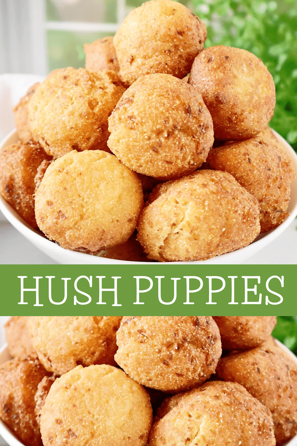 Golden vegan hush puppies! Made with plant-based ingredients and bursting with Southern flavor, these crispy cornbread rounds are perfect for any occasion. via @thiswifecooks