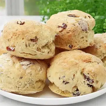 Irish Soda Bread Biscuits ~ Perfectly portioned biscuits inspired by classic Irish soda bread. Vegetarian and vegan.
