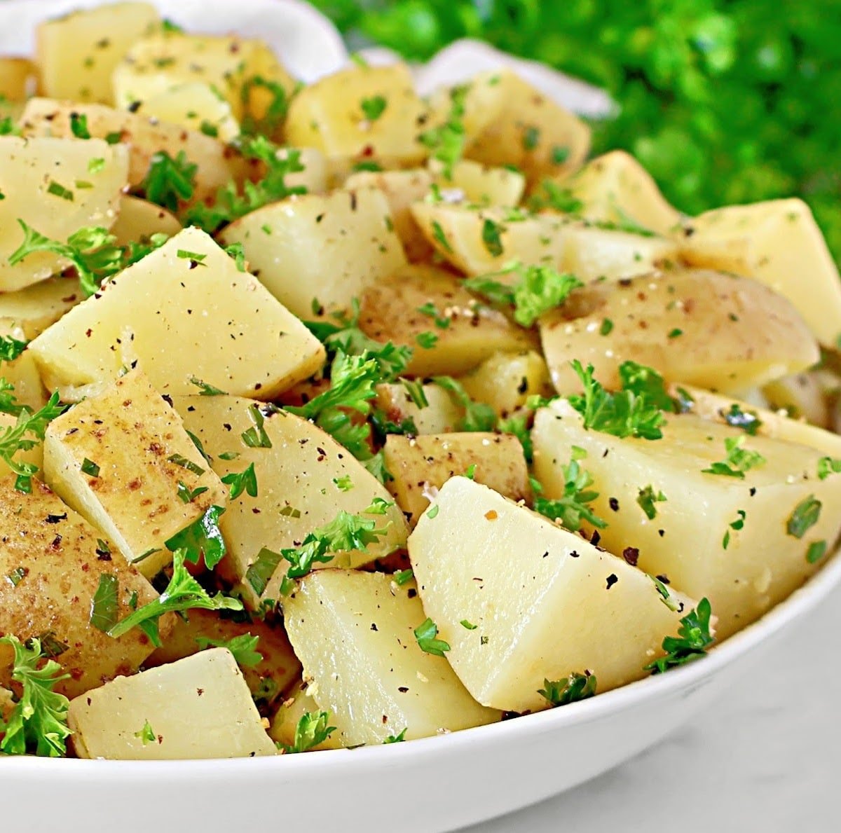 Parsley Potato Salad ~ Easy No Mayo Recipe ~ This Wife Cooks