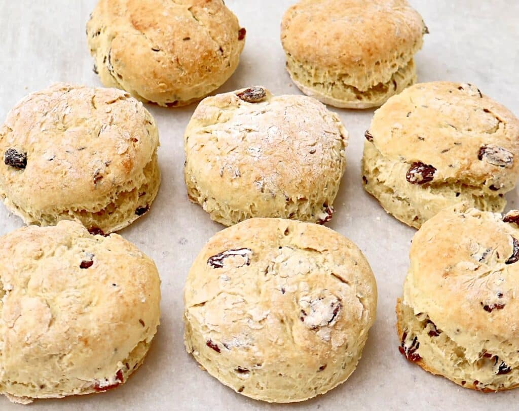 Irish Soda Bread Biscuits ~ Perfectly portioned biscuits inspired by classic Irish soda bread. Vegetarian and vegan.