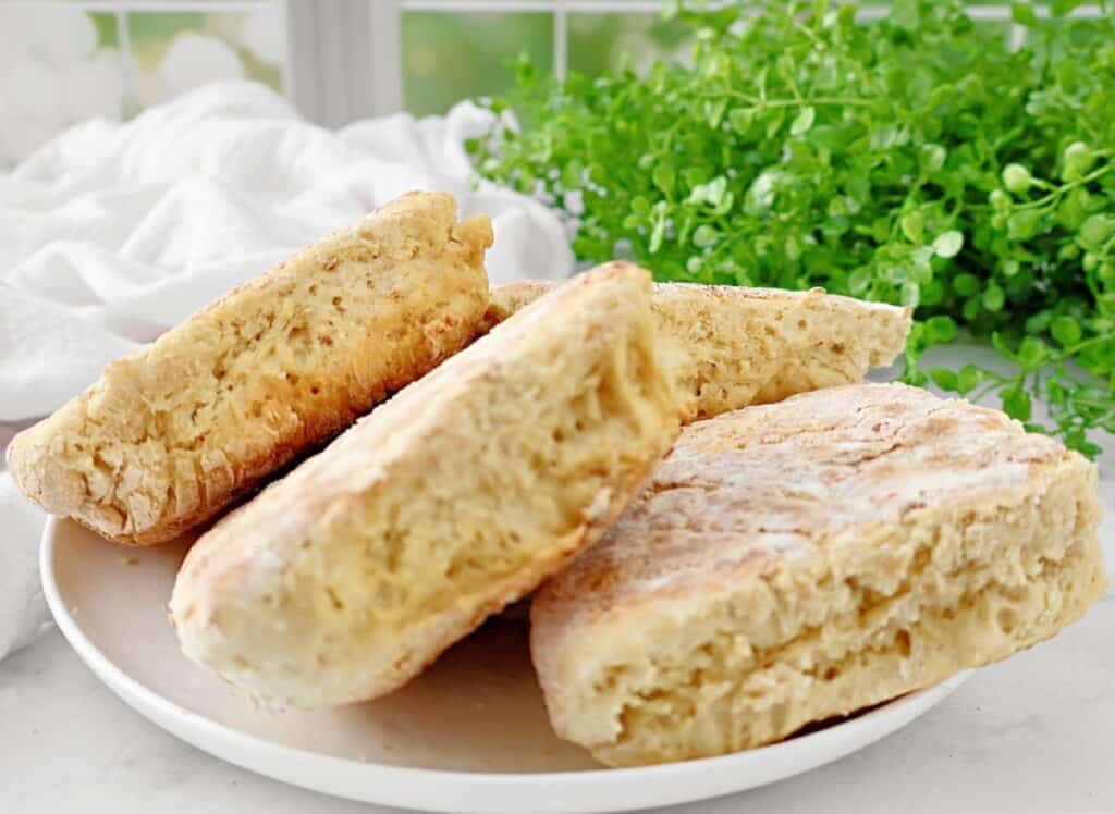 Irish Soda Farls ~ Hearty and rustic traditional Irish bread. Easy to make with simple plant-based ingredients.
