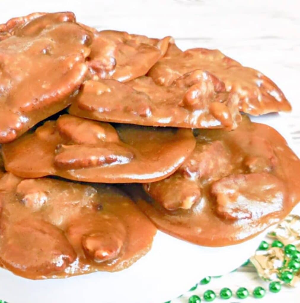 Vegan Pecan Pralines ~ These sweet and chewy, pecan-studded confections are easy to make with simple ingredients.