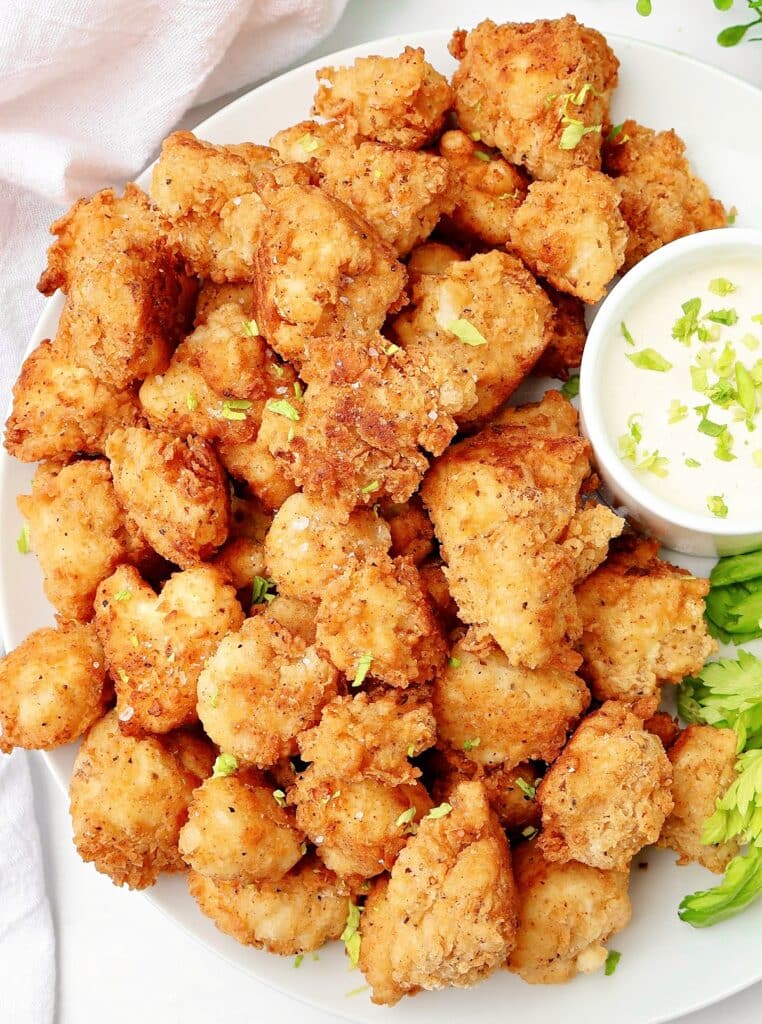 Southern Fried Cauliflower ~ Fresh cauliflower double battered and fried to crispy perfection! Vegetarian and Vegan. 🌱