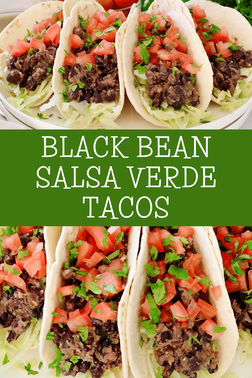 Black Bean Salsa Verde Tacos ~ Quick and easy tacos with hearty black beans, savory seasonings, and smoky green salsa. via @thiswifecooks